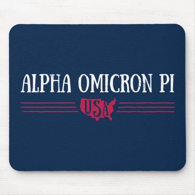 Alpha Omicron Pi USA Mouse Pad (Front)