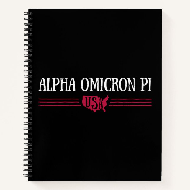 Alpha Omicron Pi USA Notebook (Front)
