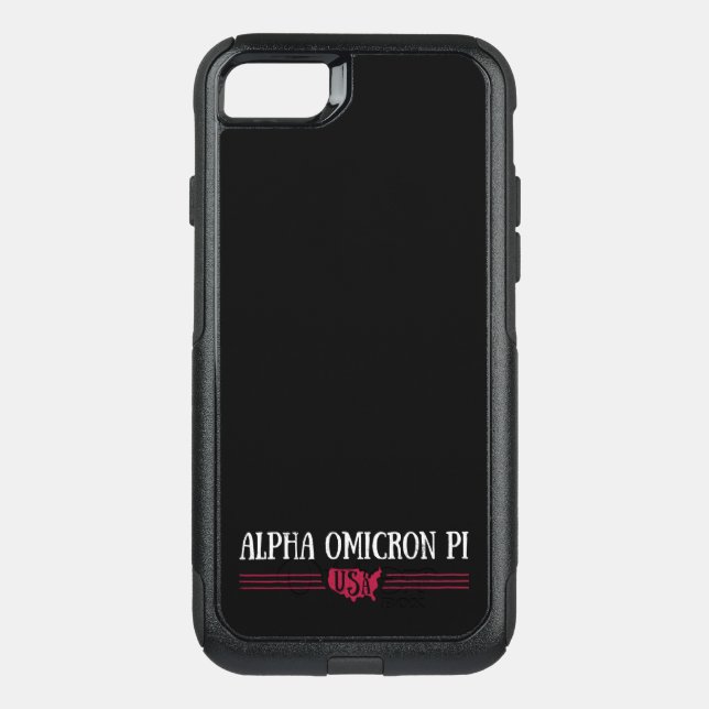 Alpha Omicron Pi USA Otterbox iPhone Case (Back)