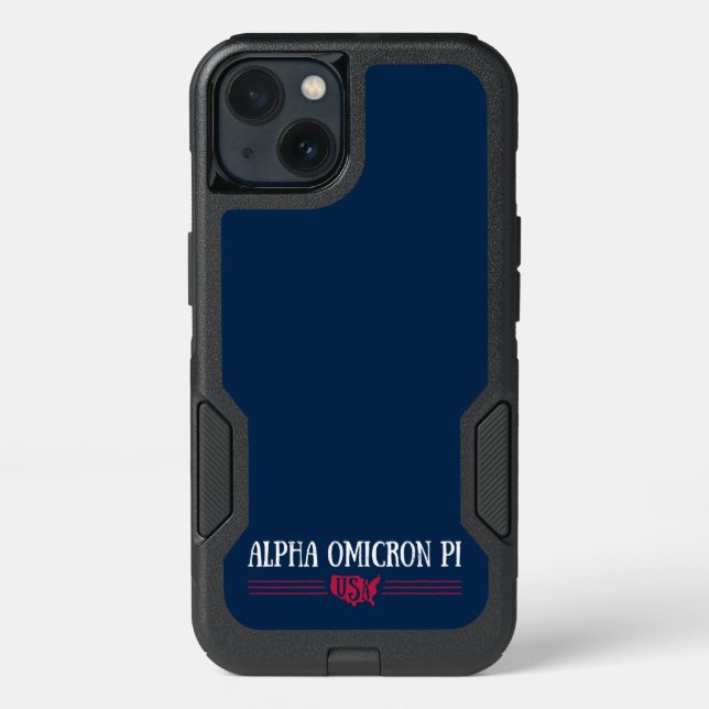 Alpha Omicron Pi USA Otterbox iPhone Case (Back)
