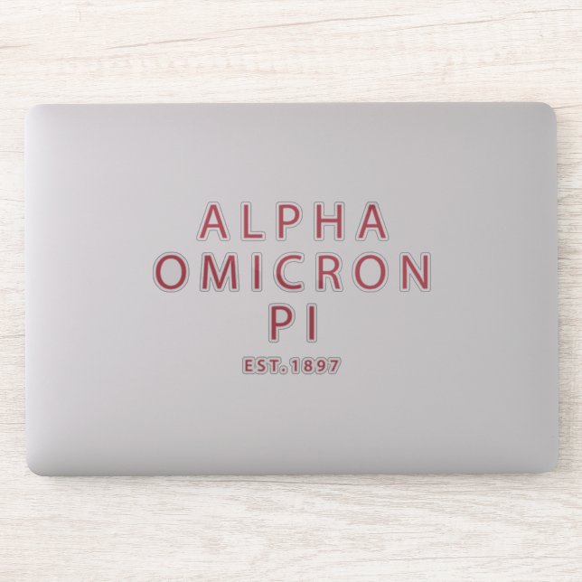 Alpha Omicron Sticker (Computer)