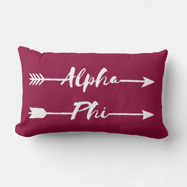 Alpha Phi | Arrows Lumbar Pillow (Front)