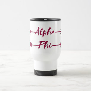 Alpha Phi   Arrows Travel Mug