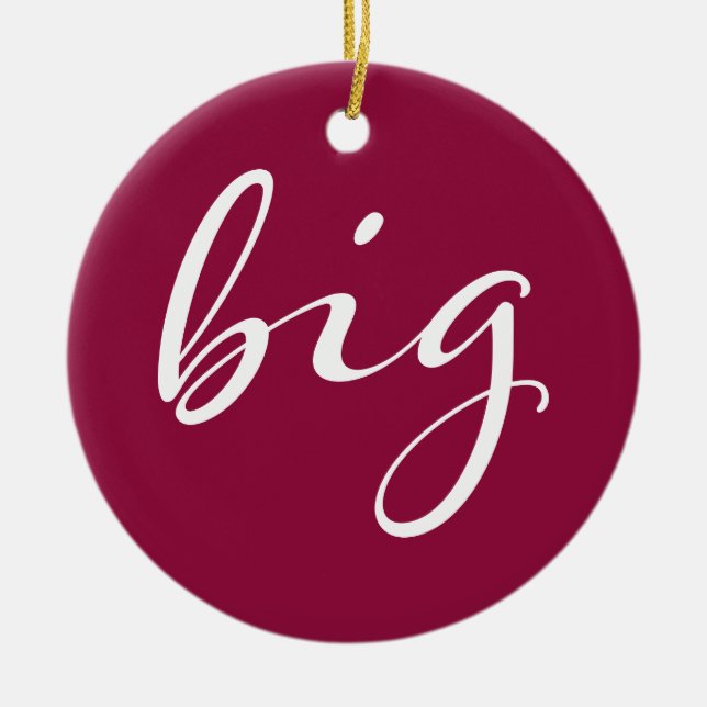 Alpha Phi | Big Script Ceramic Ornament (Front)