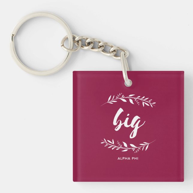 Alpha Phi | Big Wreath Keychain (Front)