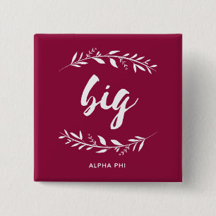Alpha Phi   Big Wreath Pinback Button