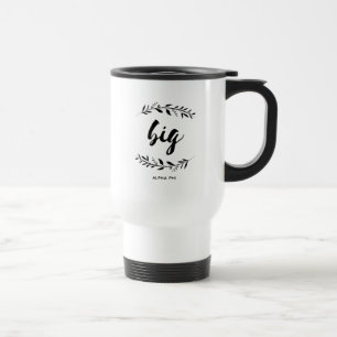 Alpha Phi   Big Wreath Travel Mug