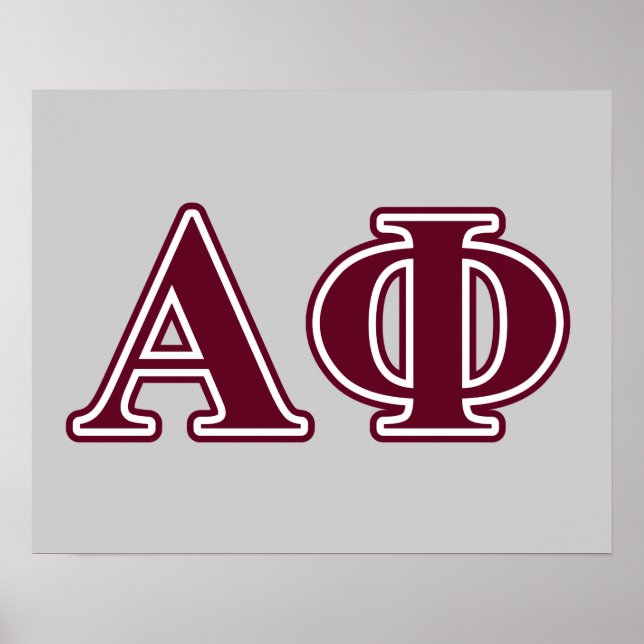 Alpha Phi Bordeaux Letters 2 Poster (Front)