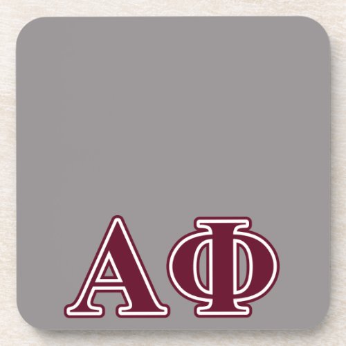 Alpha Phi Bordeaux Letters Beverage Coaster