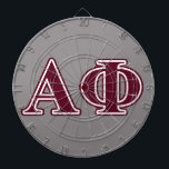 Alpha Phi Bordeaux Letters Dart Board<br><div class="desc">Check out these official Alpha Phi designs! Personalize your own Greek merchandise on Zazzle.com! Click the Customize button to insert your own name, class year, or club to make a unique product. Try adding text using various fonts & view a preview of your design! Zazzle's easy to customize products have...</div>