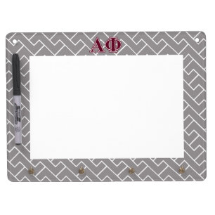 Alpha Phi Bordeaux Letters Dry Erase Board With Keychain Holder