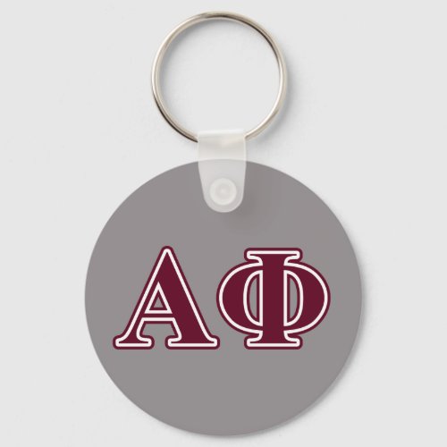 Alpha Phi Bordeaux Letters Keychain