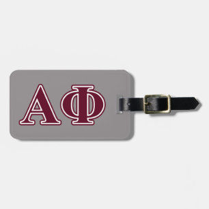 Alpha Phi Bordeaux Letters Luggage Tag