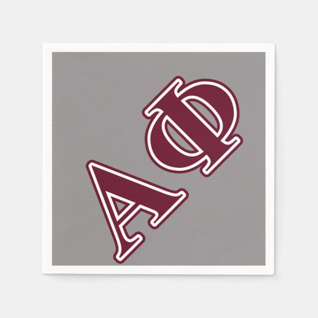 Alpha Phi Bordeaux Letters Napkins (Front)