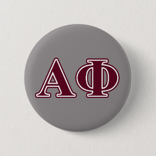 Alpha Phi Bordeaux Letters Pinback Button
