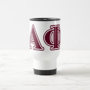 Alpha Phi Bordeaux Letters Travel Mug