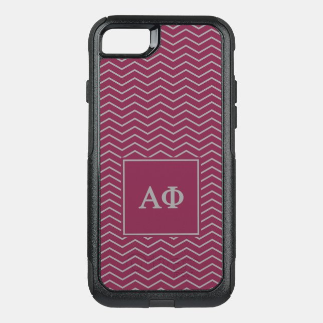Alpha Phi | Chevron Pattern Otterbox iPhone Case (Back)