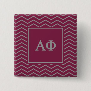 Alpha Phi   Chevron Pattern Pinback Button