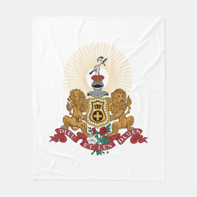 Alpha Phi Crest Fleece Blanket (Front)