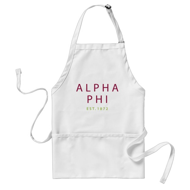 Alpha Phi | Est. 1872 2 Adult Apron (Front)