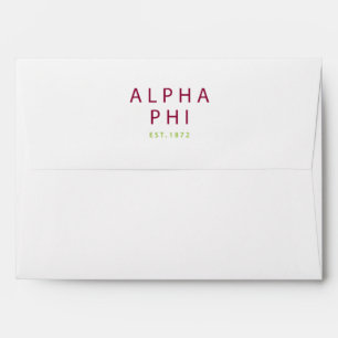 Alpha Phi Est. 1872 2 Envelope