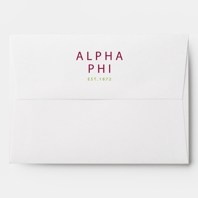 Alpha Phi | Est. 1872 2 Envelope (Back (Top Flap))