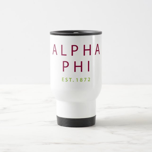 Alpha Phi | Est. 1872 2 Travel Mug (Center)