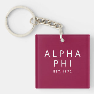 Alpha Phi Est. 1872 Keychain