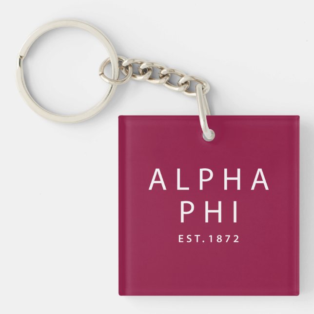 Alpha Phi | Est. 1872 Keychain (Front)