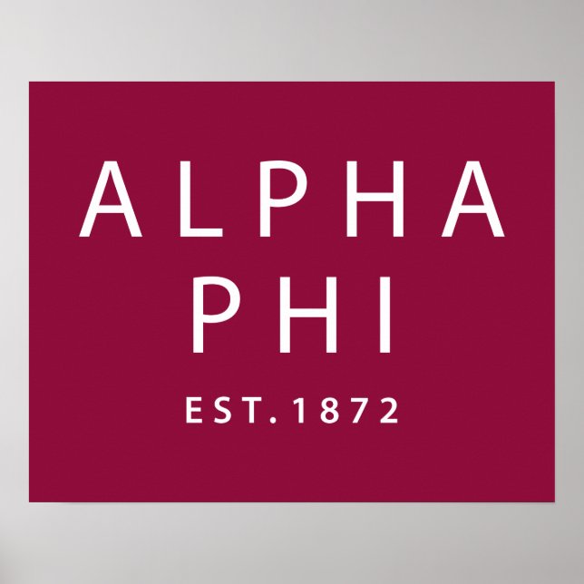 Alpha Phi | Est. 1872 Poster (Front)