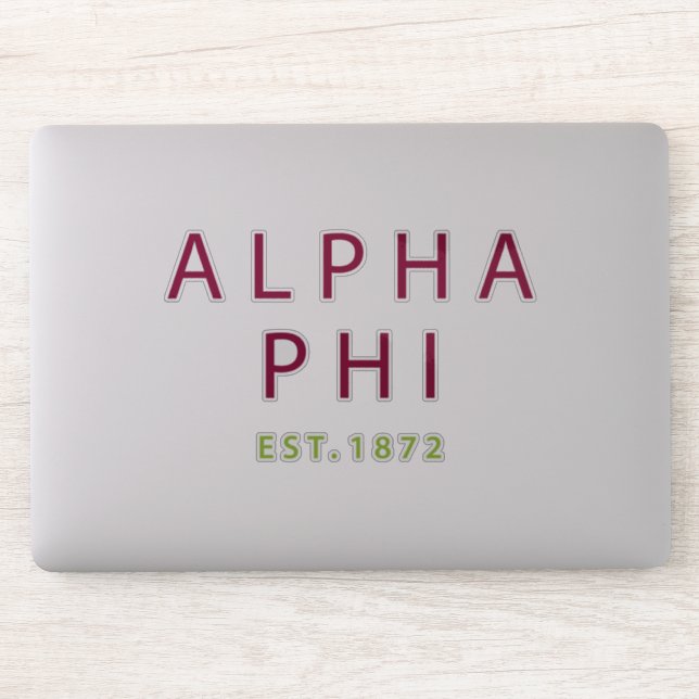 Alpha Phi | Est. 1872 Sticker (Computer)