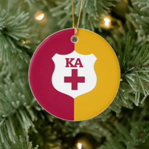 Alpha Phi Flag Ceramic Ornament