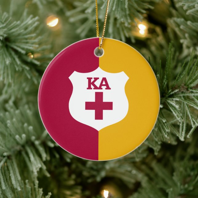 Alpha Phi Flag Ceramic Ornament (Tree)