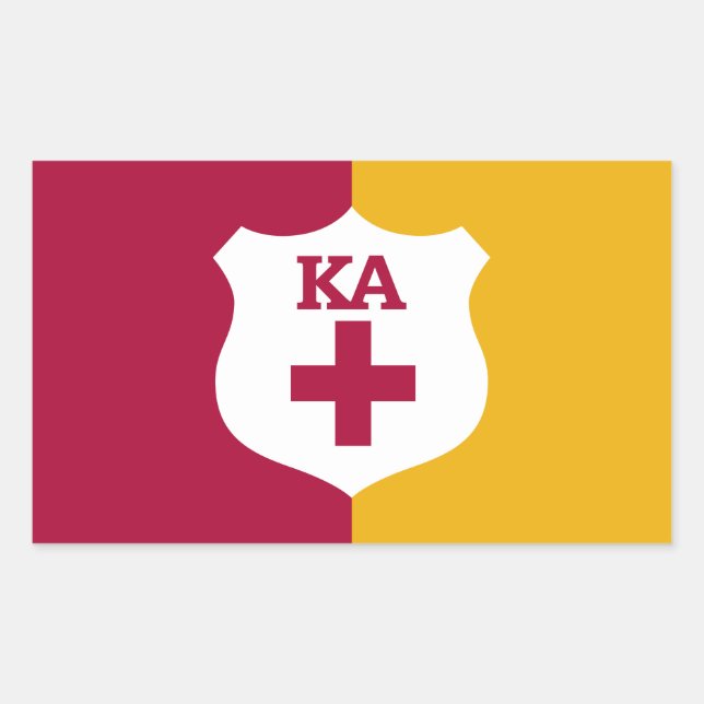 Alpha Phi Flag Rectangular Sticker (Front)