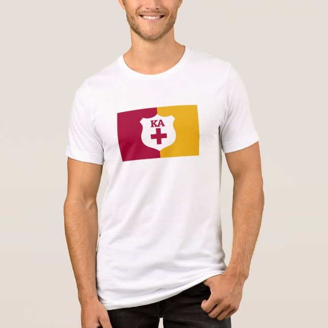Alpha Phi Flag Tri-Blend Shirt (Front)