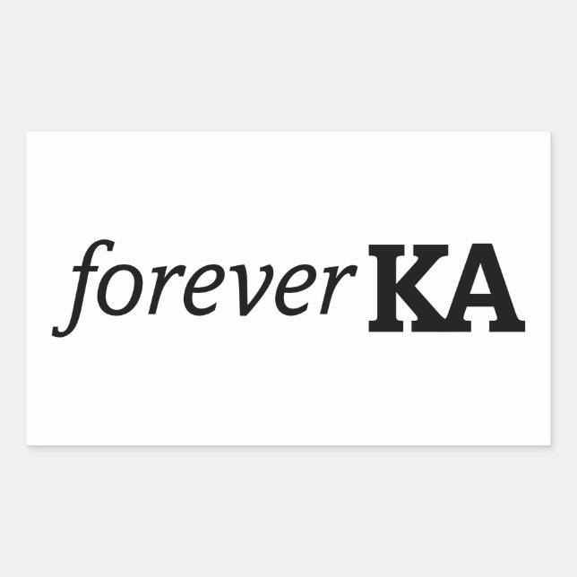 Alpha Phi | Forever KA Rectangular Sticker (Front)