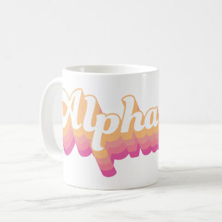Alpha Phi | Groovy Script Coffee Mug