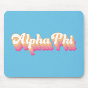Alpha Phi   Groovy Script Mouse Pad