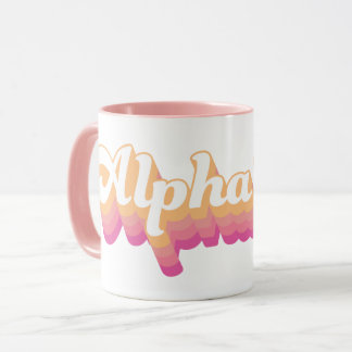 Alpha Phi | Groovy Script Mug
