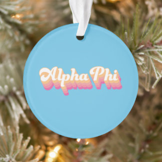 Alpha Phi | Groovy Script Ornament