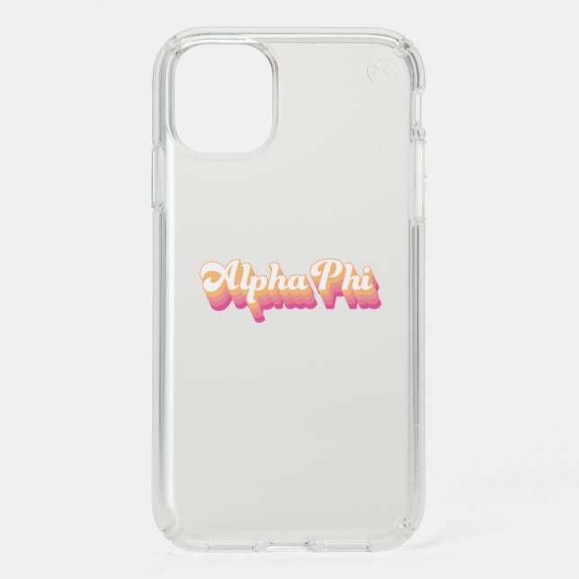 Alpha Phi | Groovy Script Speck iPhone 11 Case (Front)
