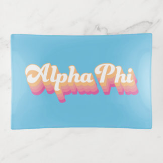 Alpha Phi | Groovy Script Trinket Tray
