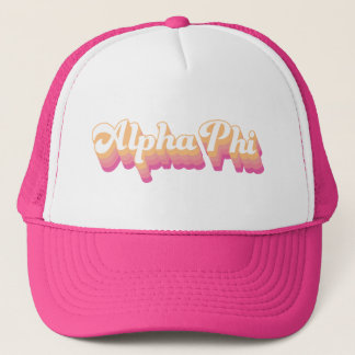Alpha Phi | Groovy Script Trucker Hat