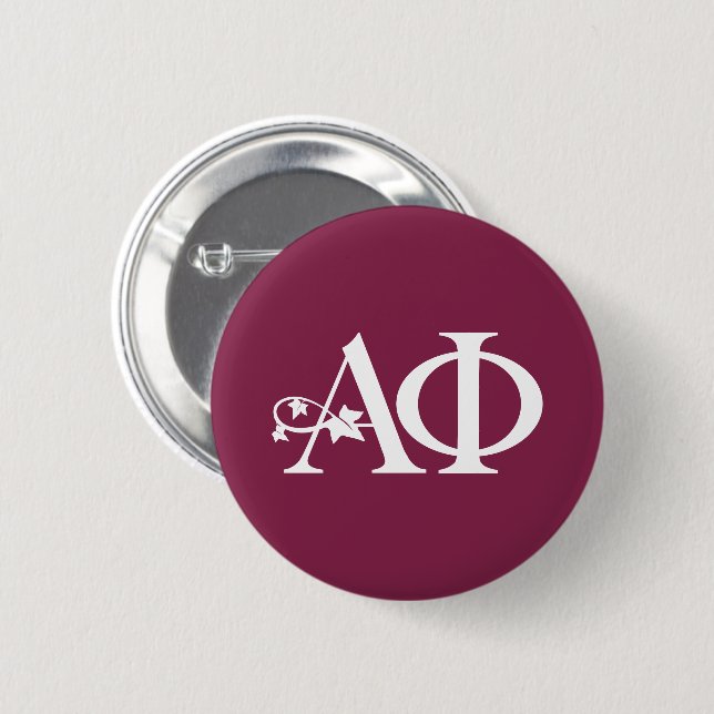 Alpha Phi Ivy Letter Button (Front & Back)