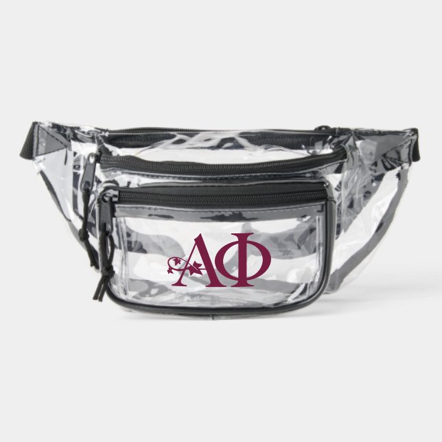 Alpha Phi Ivy Letter Clear Fanny Pack (Front)