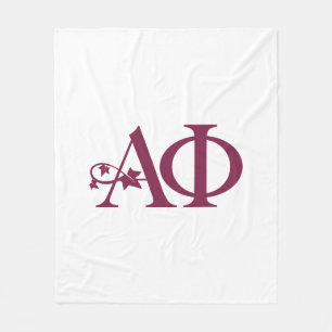 Alpha Phi Ivy Letter Fleece Blanket