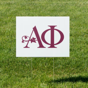 Alpha Phi Ivy Letter Sign