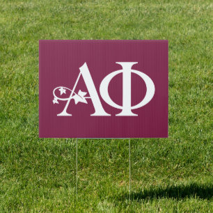 Alpha Phi Ivy Letter Sign