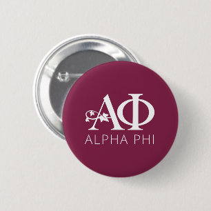 Alpha Phi Ivy Letters Button
