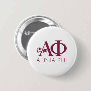 Alpha Phi Ivy Letters Button